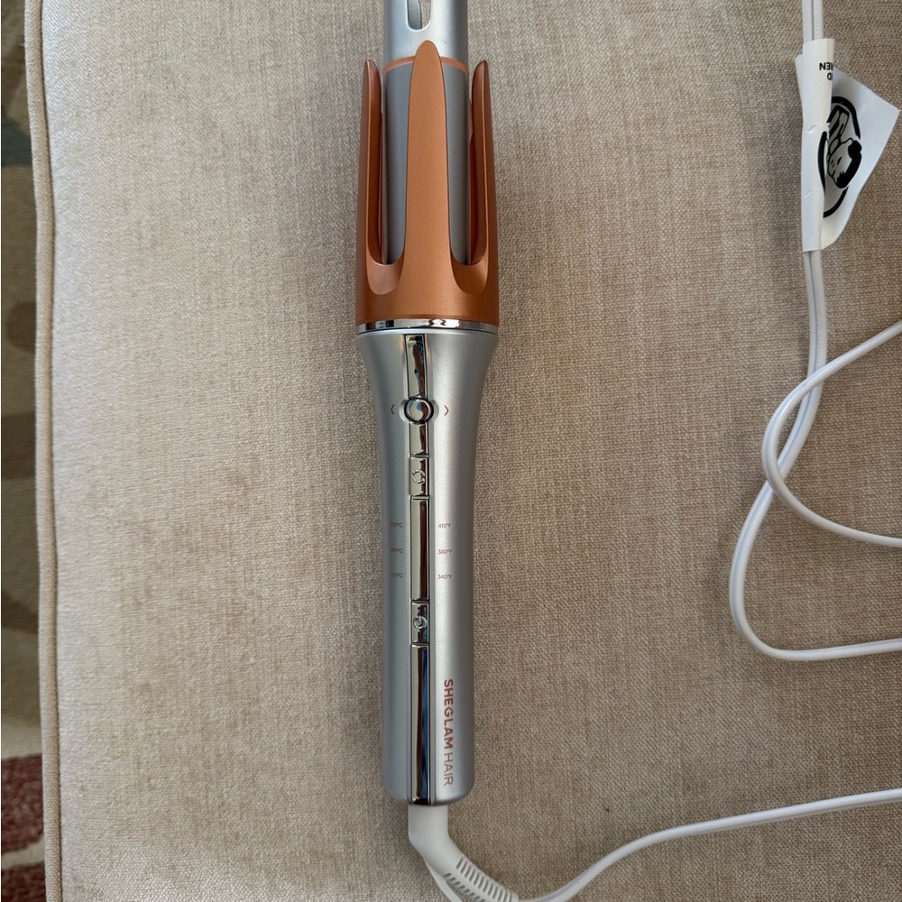 Sheglam Hair Ceramic Curling Iron - Silver with Copper